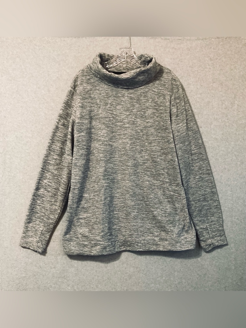 Tek Gear Grey Marled Women's Cowl Neck Sweater Sz XXL